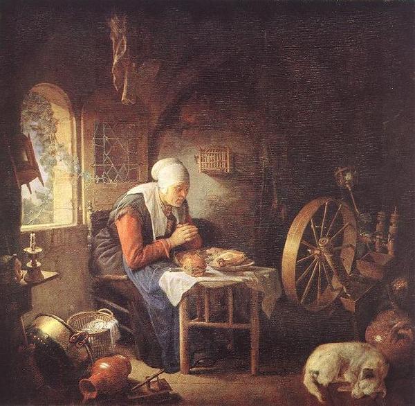 Gerard Dou The Prayer of the Spinner oil painting image